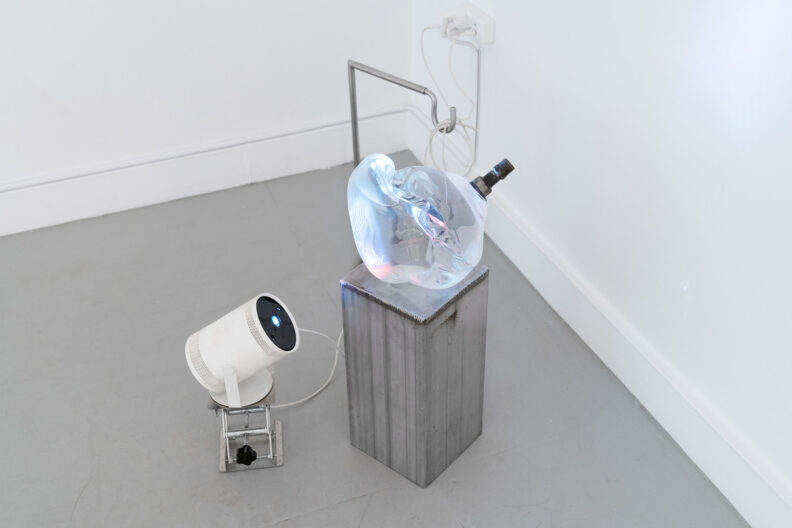 <p>Julia Helen Murray, <em>Staying Home</em>, 2022. Parable of the Planes, Protocinema, RISD, Installation, New York, 2024. ©Suhjeen Moon</p>